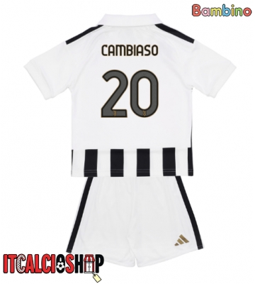 Juventus Andrea Cambiaso #20 Prima Maglia Bambino 2026-27 Manica Corta (+ Pantaloni corti)